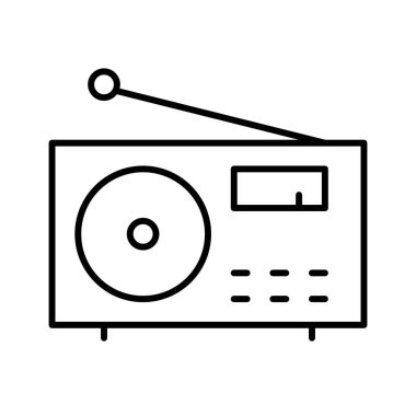 Radyo Müzik Ses simgesi, vektör illüstrasyonu