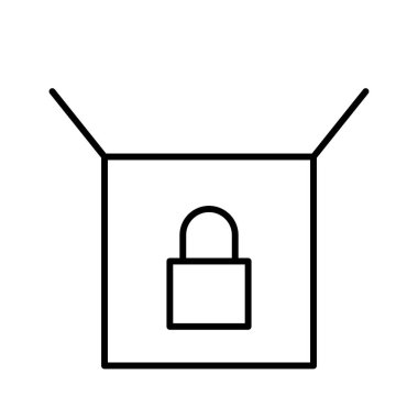 paket simgesi, vektör çizimi