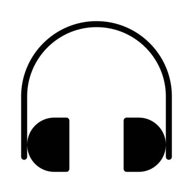 kulaklık simgesi, vektör illüstrasyonu