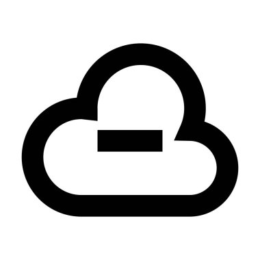 Beyaz arkaplanda Ağ simgesi için Bulut, vektör illüstrasyonu