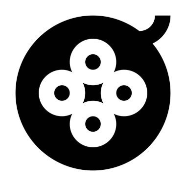  Film makarası Ortam simgesi, vektör illüstrasyonu 