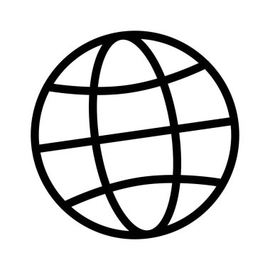 Dünya çapında lojistik kavramı, beyaz arkaplanda Globe simgesi, vektör illüstrasyonu