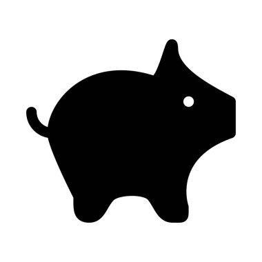 Piggy Bank simgesi, vektör illüstrasyonu