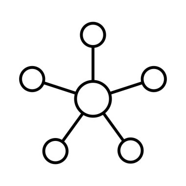  Bağlantı Ağı simgesi, vektör illüstrasyonu