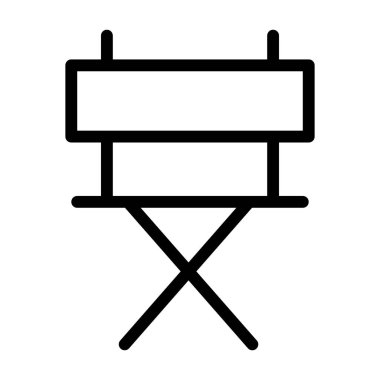 Sandalye Simgesi, vektör illüstrasyonu