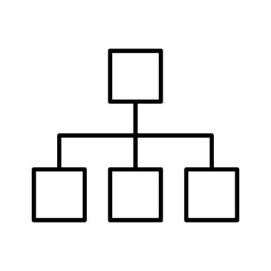 Durum haritası hiyerarşi simgesi, vektör illüstrasyonu