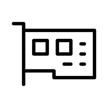 Pci Kart simgesi, vektör illüstrasyonu