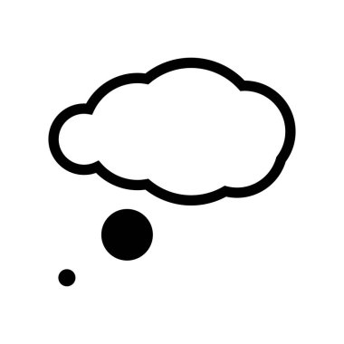  Beyaz arkaplanda bir simge düşünün, vektör illüstrasyonu