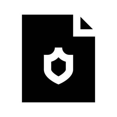 Beyaz arkaplan üzerindeki belge simgesi, vektör illüstrasyonu