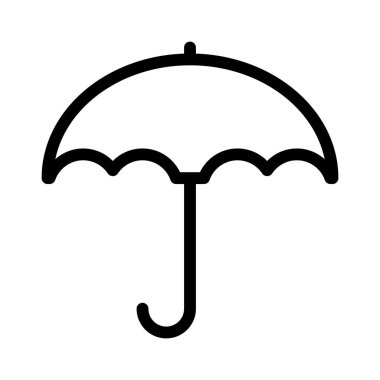 şemsiye simgesi, vektör illüstrasyonu  