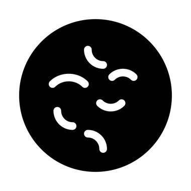 Bakteri Tıp simgesi, vektör illüstrasyonu