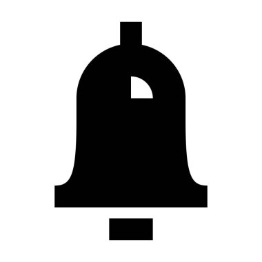 Beyaz arkaplanda alarm simgesi, vektör illüstrasyonu