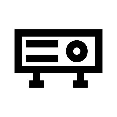 Projektör simgesi, vektör illüstrasyonu