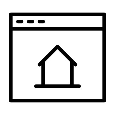 Ana sayfa simgesi, vektör illüstrasyonu