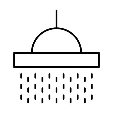 duş simgesi, vektör illüstrasyonu