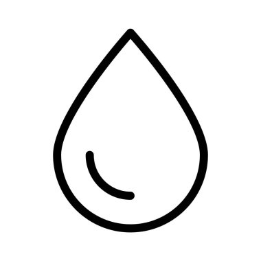 Yağmur damlası simgesi, vektör illüstrasyonu