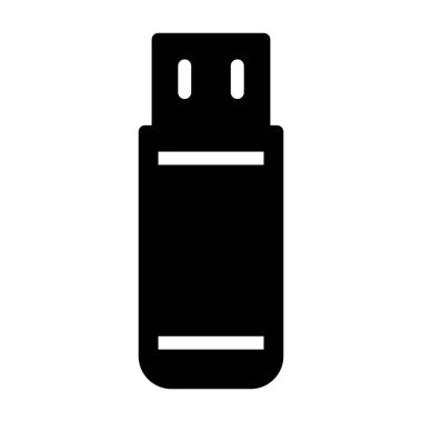 Usb Flash Depolama simgesi, vektör illüstrasyonu