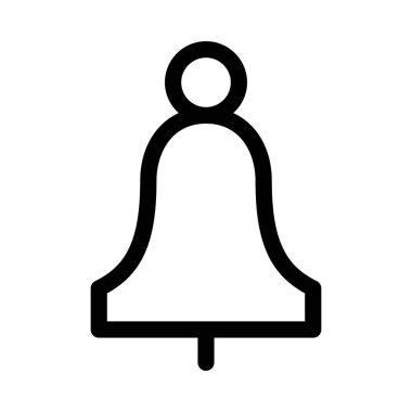 Beyaz arkaplanda alarm simgesi, vektör illüstrasyonu