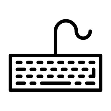  Klavye simgesi, vektör illüstrasyonu