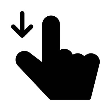 El kaydırma simgesi, vektör illüstrasyonu