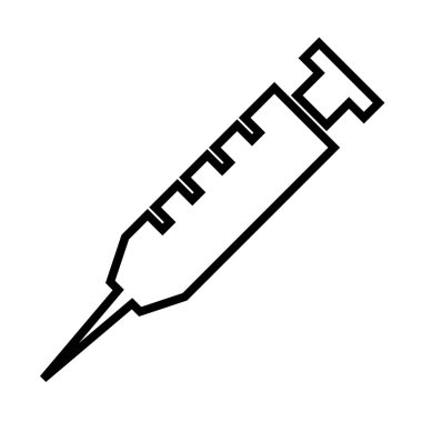 Şırınga simgesi, vektör illüstrasyonu 