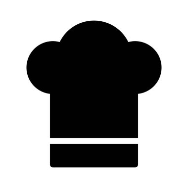  Şef Şapka simgesi, vektör illüstrasyonu