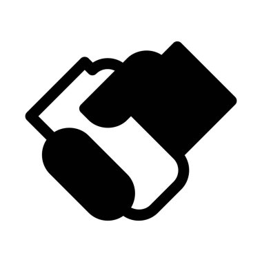 El sıkışma simgesi, vektör illüstrasyonu