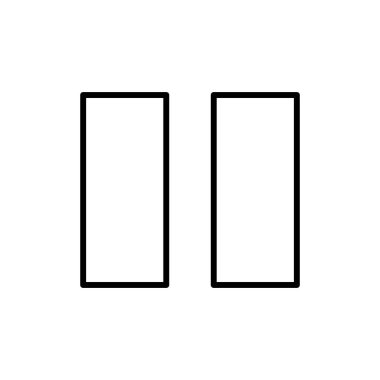 duraklat simgesi, vektör illüstrasyonu