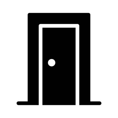 Kapı simgesi, vektör illüstrasyonu