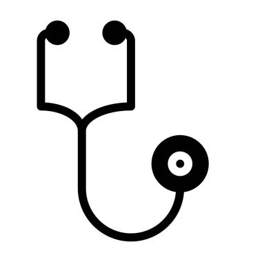 Kardiyoloji Tıp Hastanesi ikonu, vektör illüstrasyonu