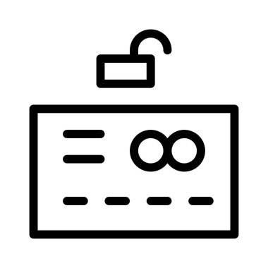 Beyaz arkaplan, vektör illüstrasyonunda kredi kartı simgesini aç