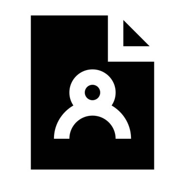 Beyaz arkaplan üzerindeki belge simgesi, vektör illüstrasyonu