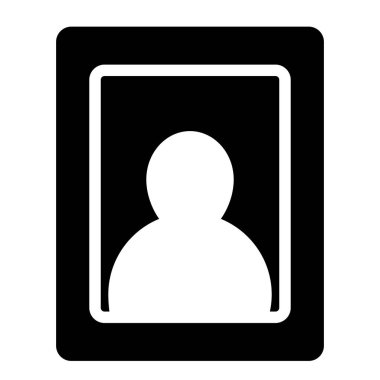 Portre simgesi, vektör çizimi   