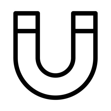 Beyaz arkaplanda mıknatıs şıklatma simgesi, vektör illüstrasyonu