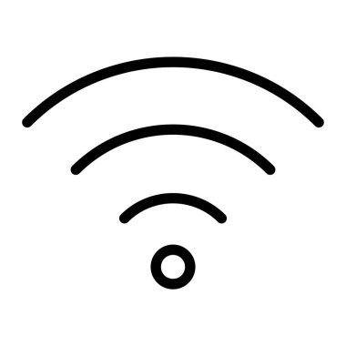 Beyaz arkaplanda Wifi simgesi, vektör illüstrasyonu