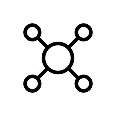  Bağlantı Ağı simgesi, vektör illüstrasyonu