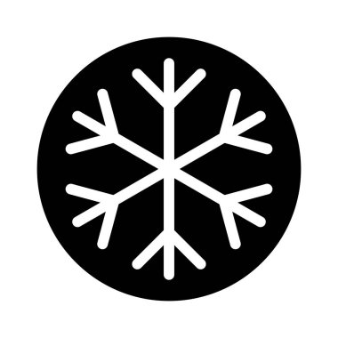 Kar Tanesi Kış simgesi, vektör illüstrasyonu