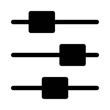 Ayarlar Kaydırıcı Arayüzü Gui Web simgesi, vektör illüstrasyonu