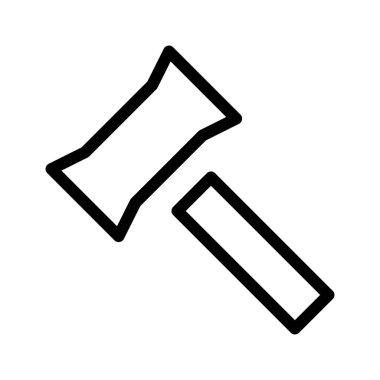 Gavel Adalet simgesi, vektör illüstrasyonu