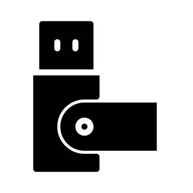 Usb Flash Depolama simgesi, vektör illüstrasyonu