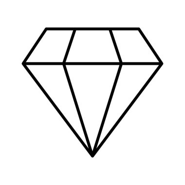 Elmas simgesi, vektör illüstrasyonu 