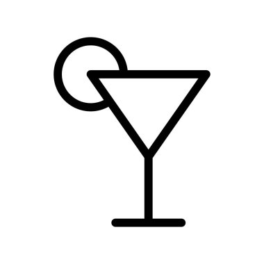 Kokteyl simgesi, vektör illüstrasyonu