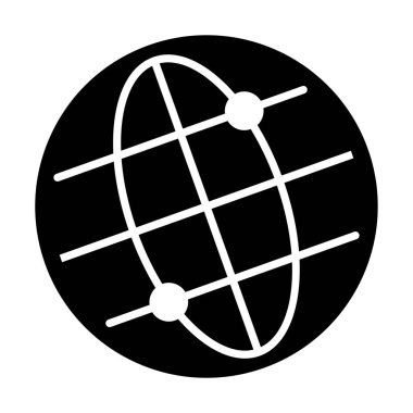 Dünya çapında lojistik kavramı, beyaz arkaplanda Globe simgesi, vektör illüstrasyonu