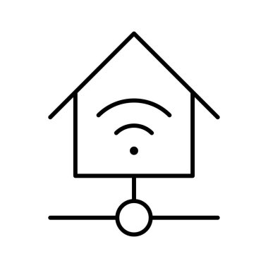 Beyaz arkaplanda Wifi simgesi, vektör illüstrasyonu