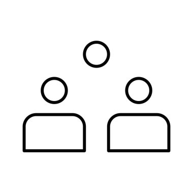 Beyaz arkaplanda takım simgesi, vektör illüstrasyonu