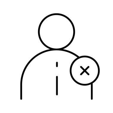 Beyaz arkaplan, vektör illüstrasyonunda Yönetici Arayüzü Temizleme Hesap simgesi