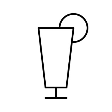 Kokteyl simgesi, vektör illüstrasyonu
