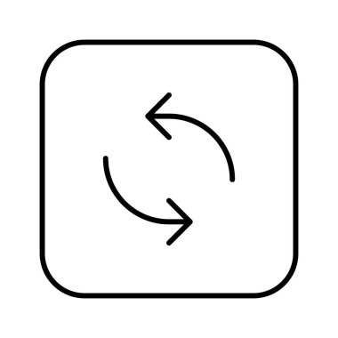 Sync Arrows simgesi, vektör illüstrasyonu 