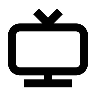 Televizyon simgesi, vektör illüstrasyonu 