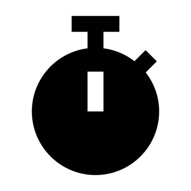 Beyaz arkaplanda zamanlayıcı simgesi, vektör illüstrasyonu